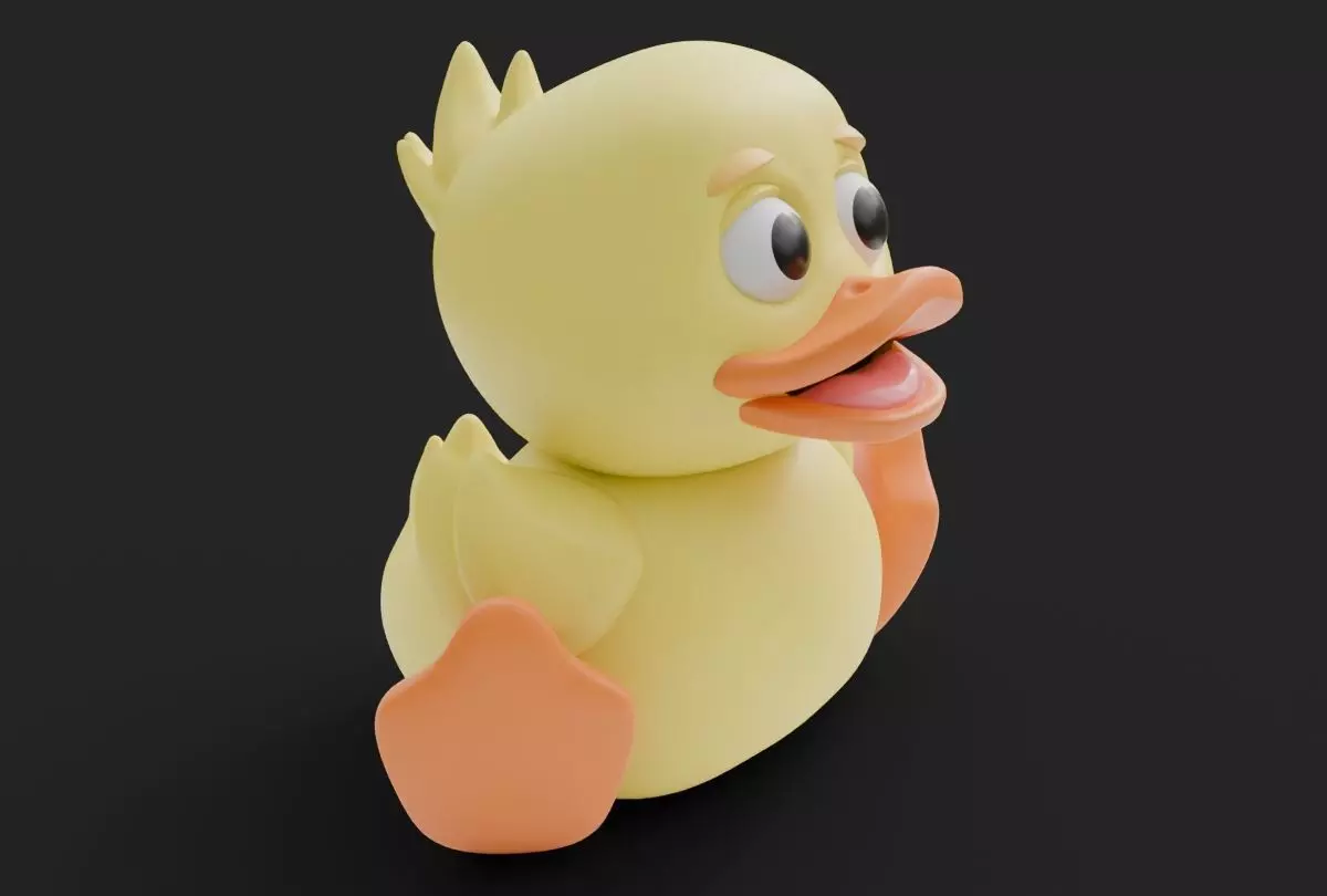 Chibi Duck Piggy Bank 3D print model_0