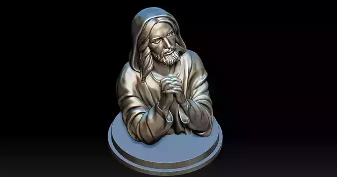 Statue of Jesus praying