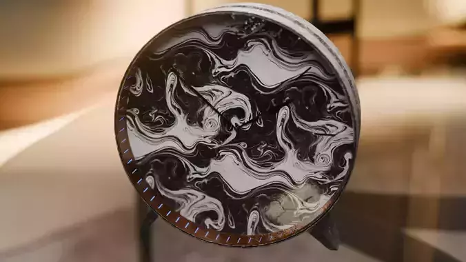 Modern Clock Low-poly 3D model