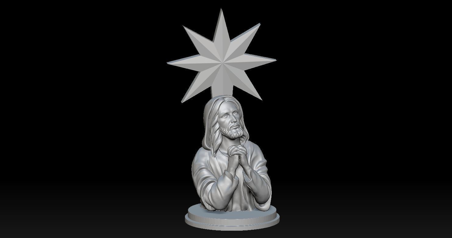 Statue of Jesus praying 2 3D print model_14
