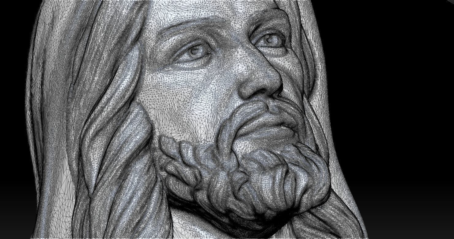 Statue of Jesus praying 2 3D print model_5