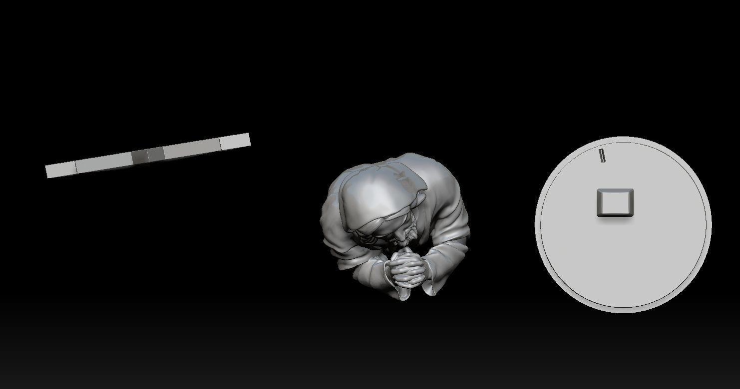 Statue of Jesus praying 2 3D print model_17