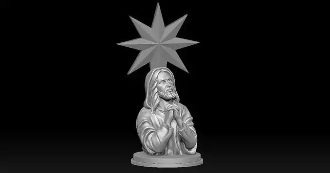 Statue of Jesus praying 2