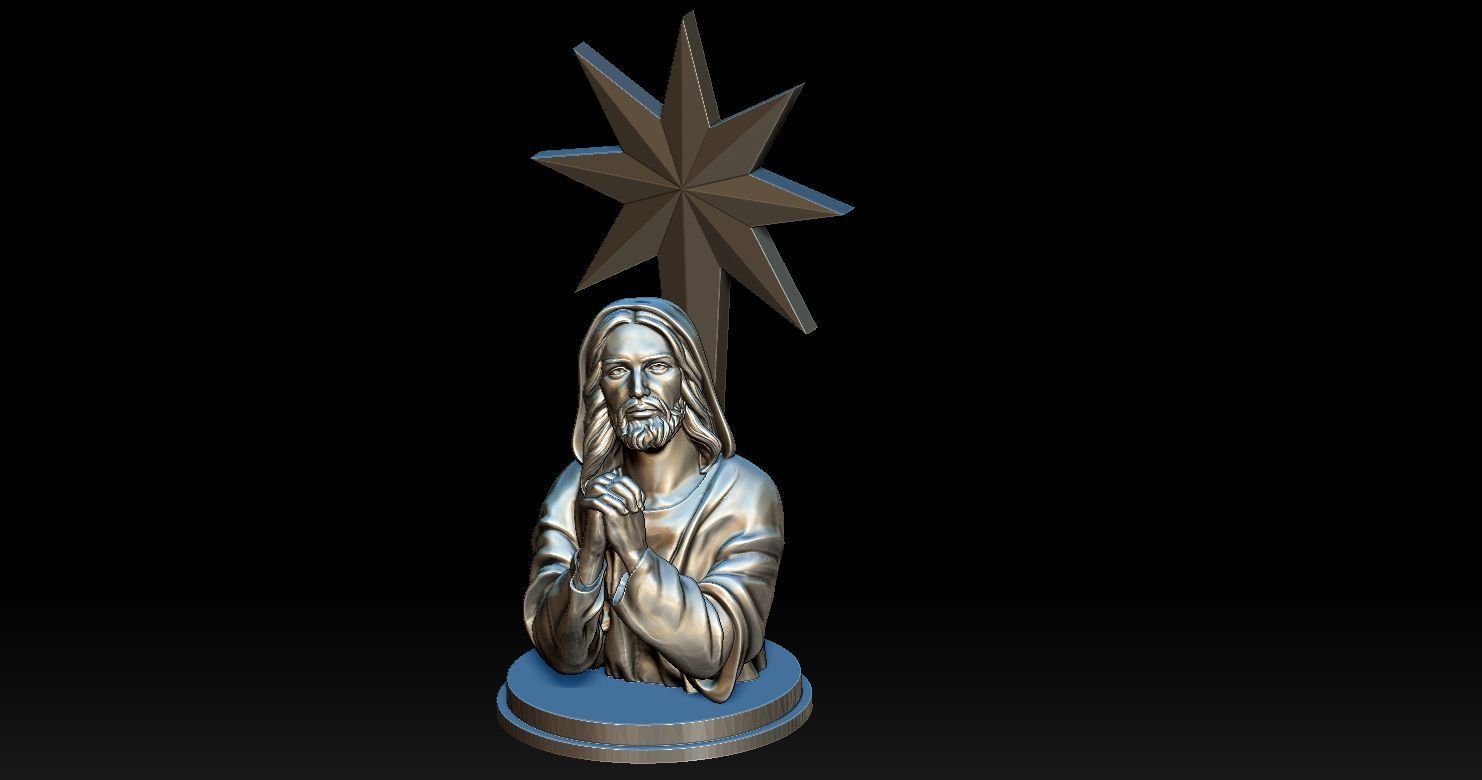 Statue of Jesus praying 2 3D print model_6