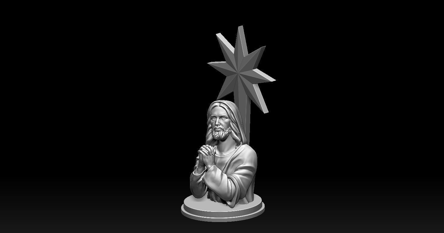 Statue of Jesus praying 2 3D print model_1