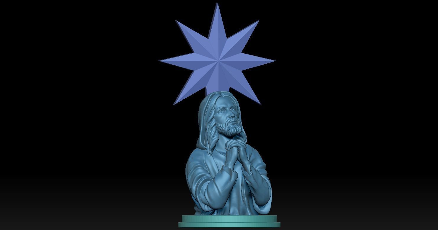 Statue of Jesus praying 2 3D print model_18