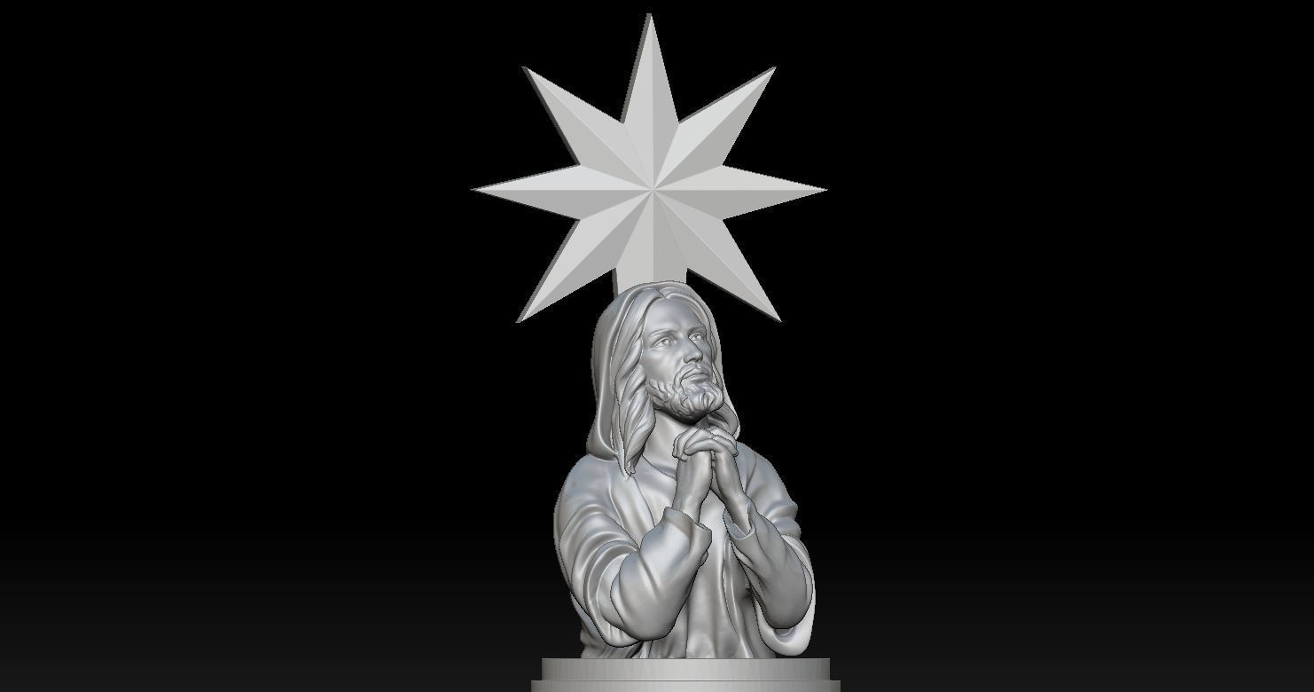 Statue of Jesus praying 2 3D print model_15