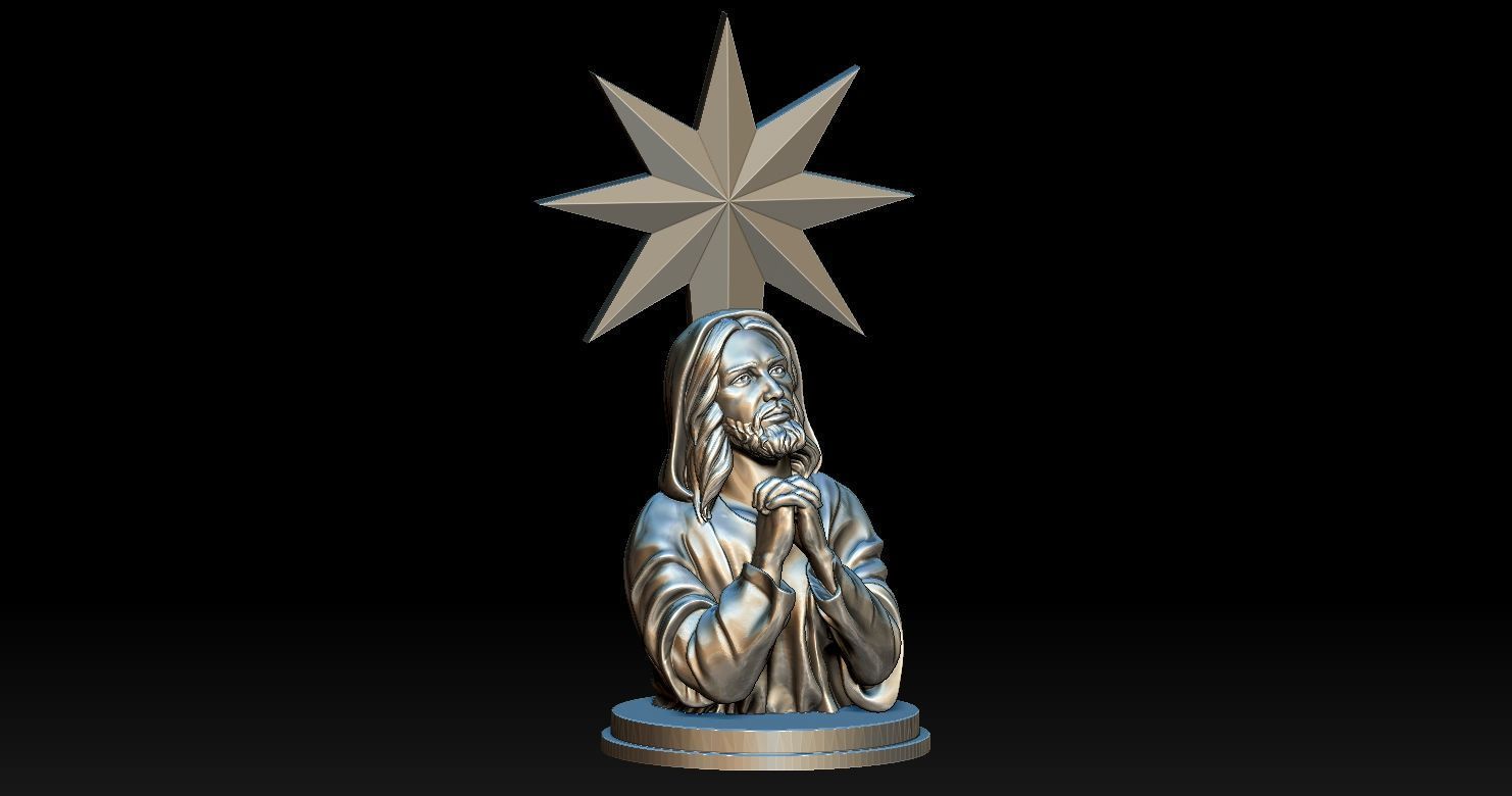 Statue of Jesus praying 2 3D print model_13