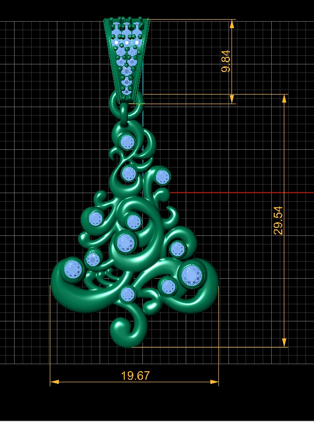 GOLDEN CHRISTMAS THEME PENDANT 3D PRINTABLE MODEL 3D print model_4