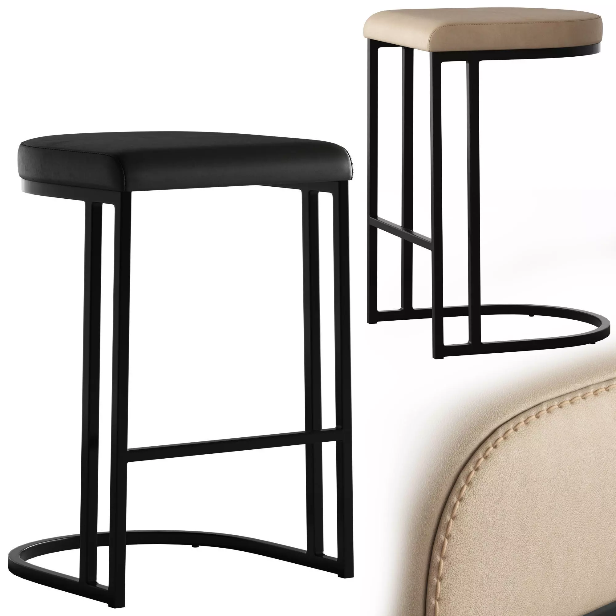 Coco Republic Julio Barstool 3D model_0