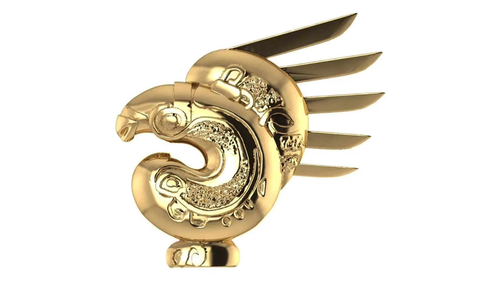 Peacock Head Mexican Incant 005 3D Print Model 3D print model_0