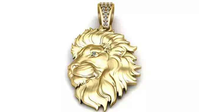 LION KING FACE PENDANT 3D PRINTABLE MODEL