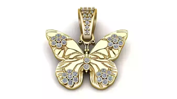 FANCY BUTTERFLY PENDANT 3D PRINTABLE MODEL