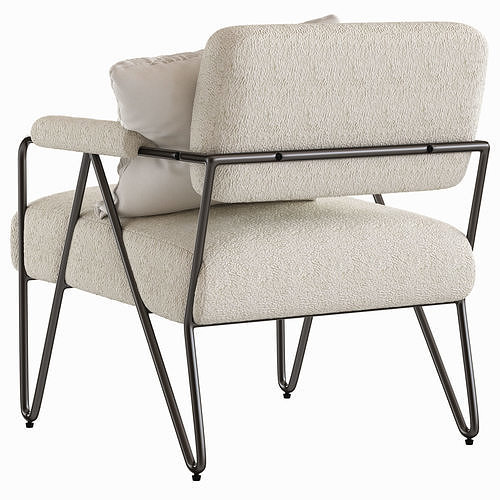 COCO REPUBLIC Lydia Occasional Chair 3D model 2