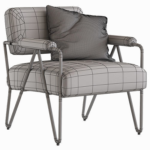 COCO REPUBLIC Lydia Occasional Chair 3D model 5