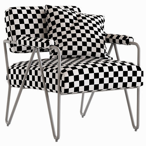 COCO REPUBLIC Lydia Occasional Chair 3D model 6