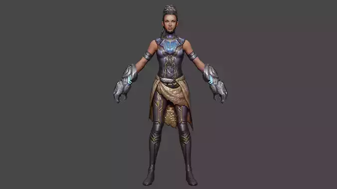 Shuri  Low-poly 3D model