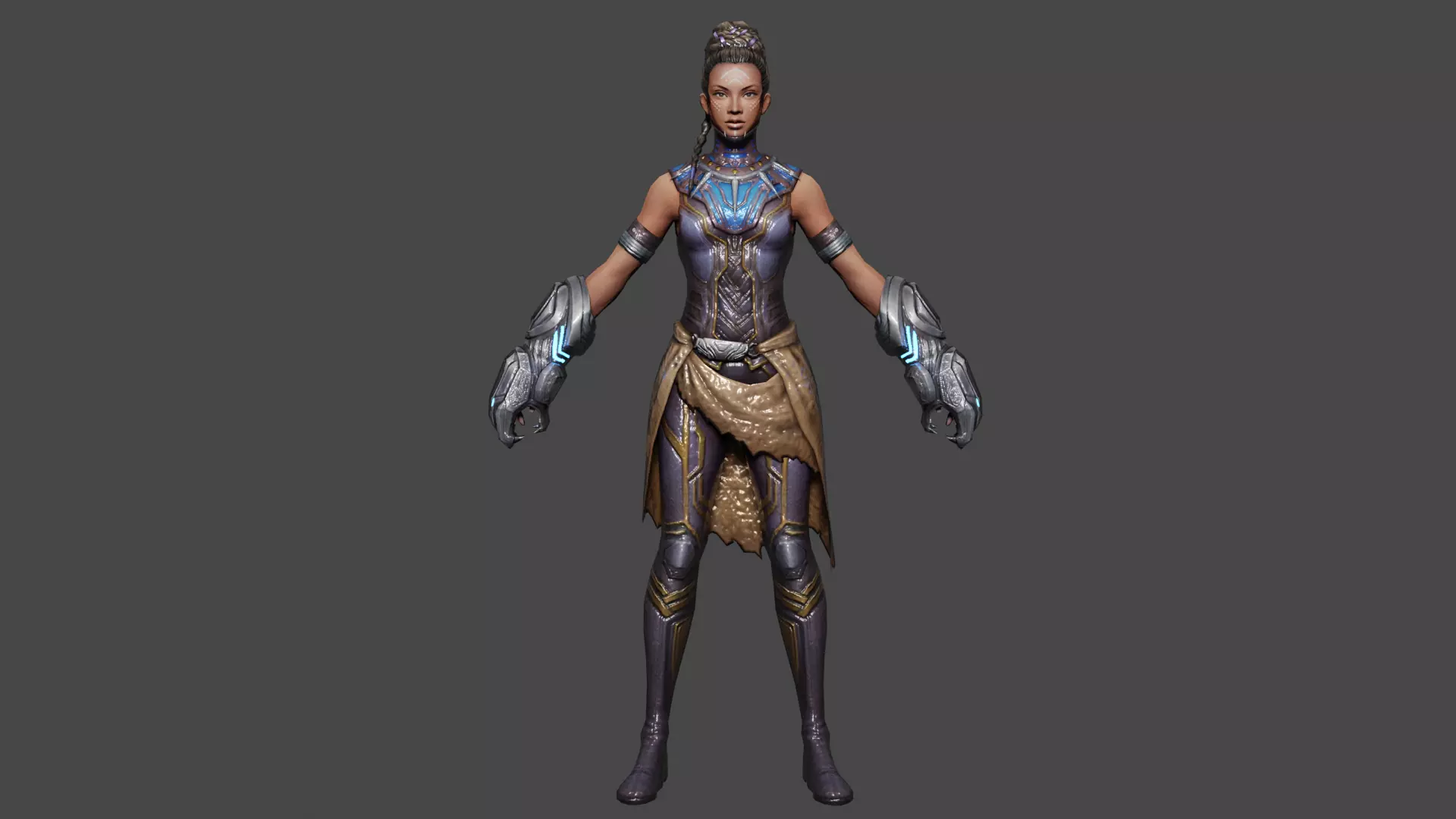 Shuri  Low-poly 3D model_0