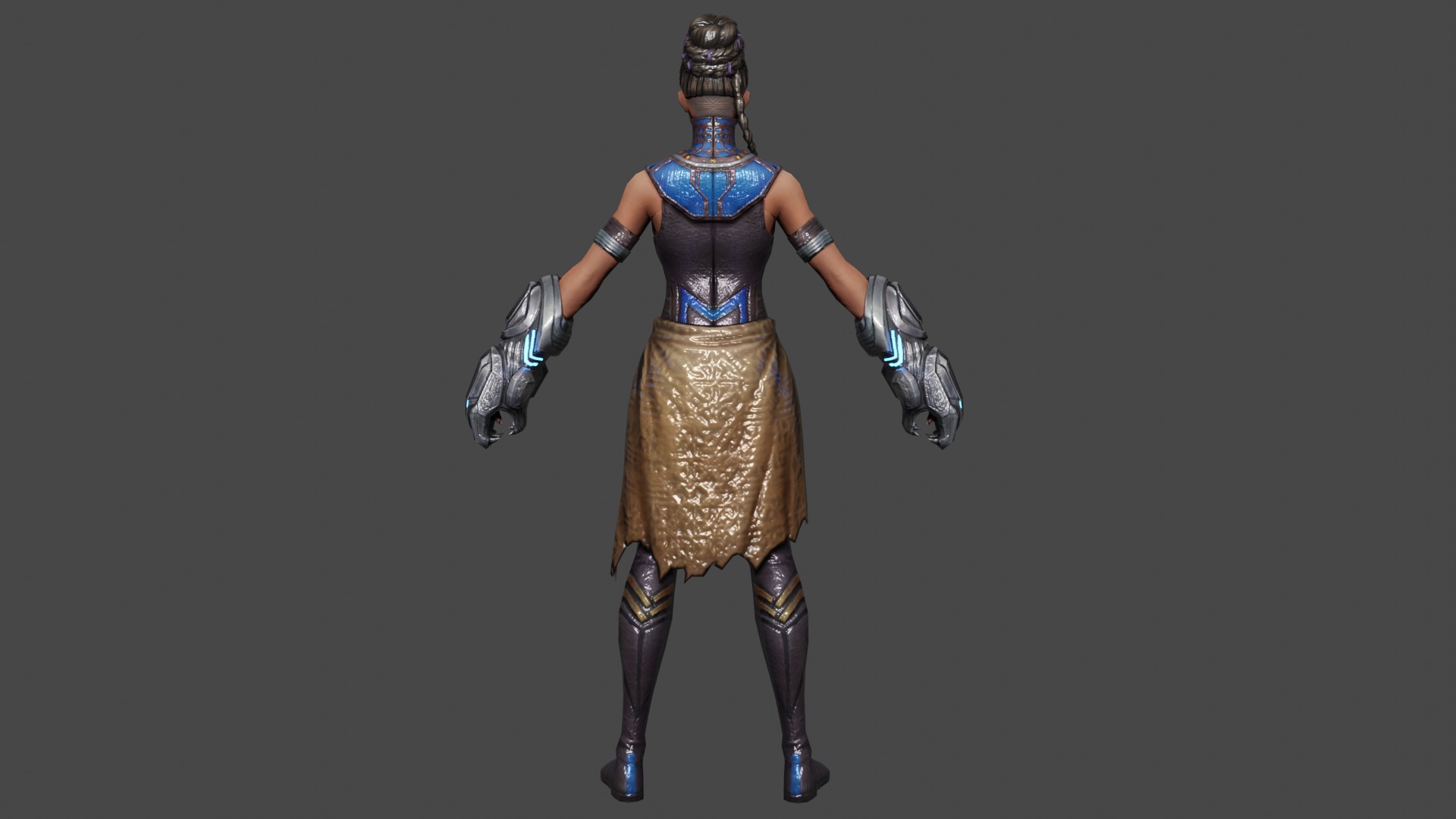 Shuri  Low-poly 3D model_4