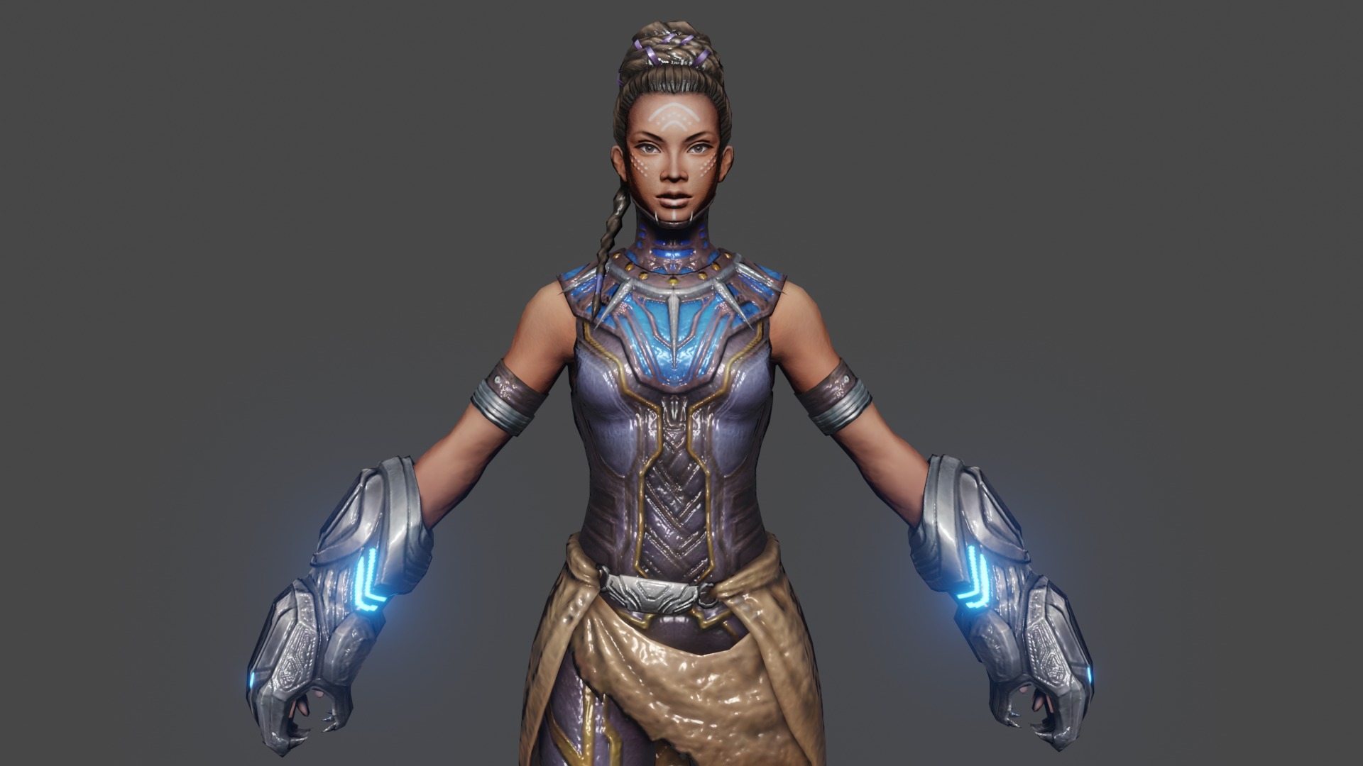 Shuri  Low-poly 3D model_1