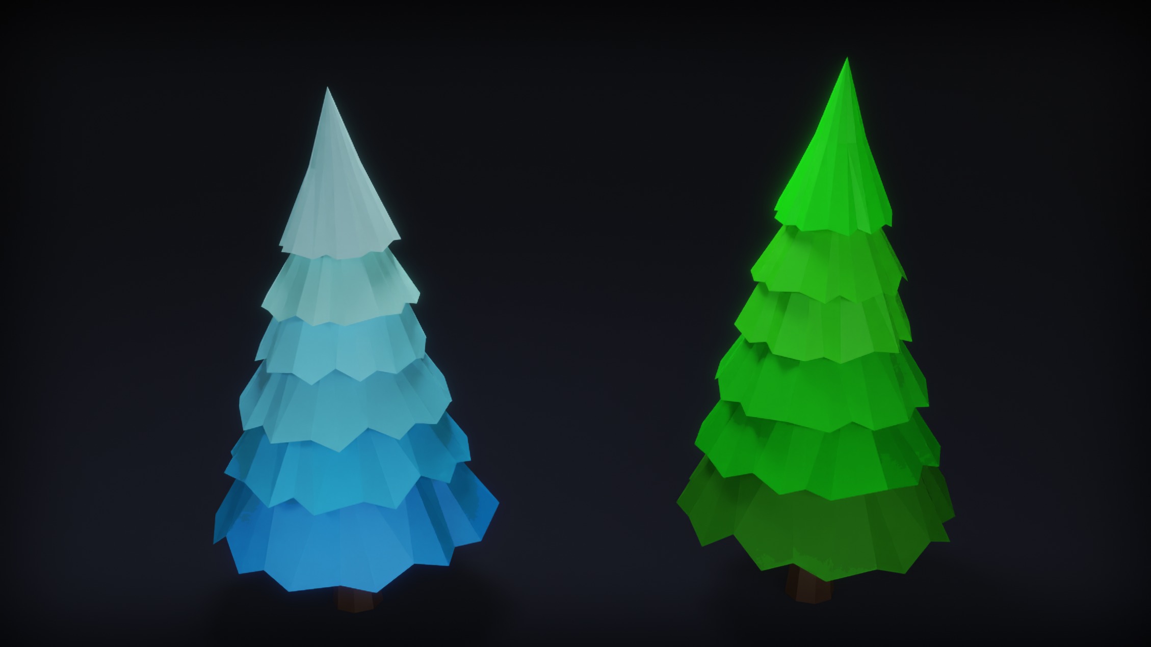 Low Poly Christmas Trees Free low-poly 3D model_6