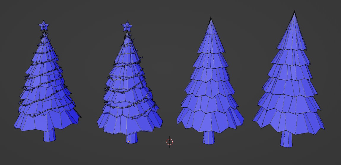Low Poly Christmas Trees Free low-poly 3D model_7