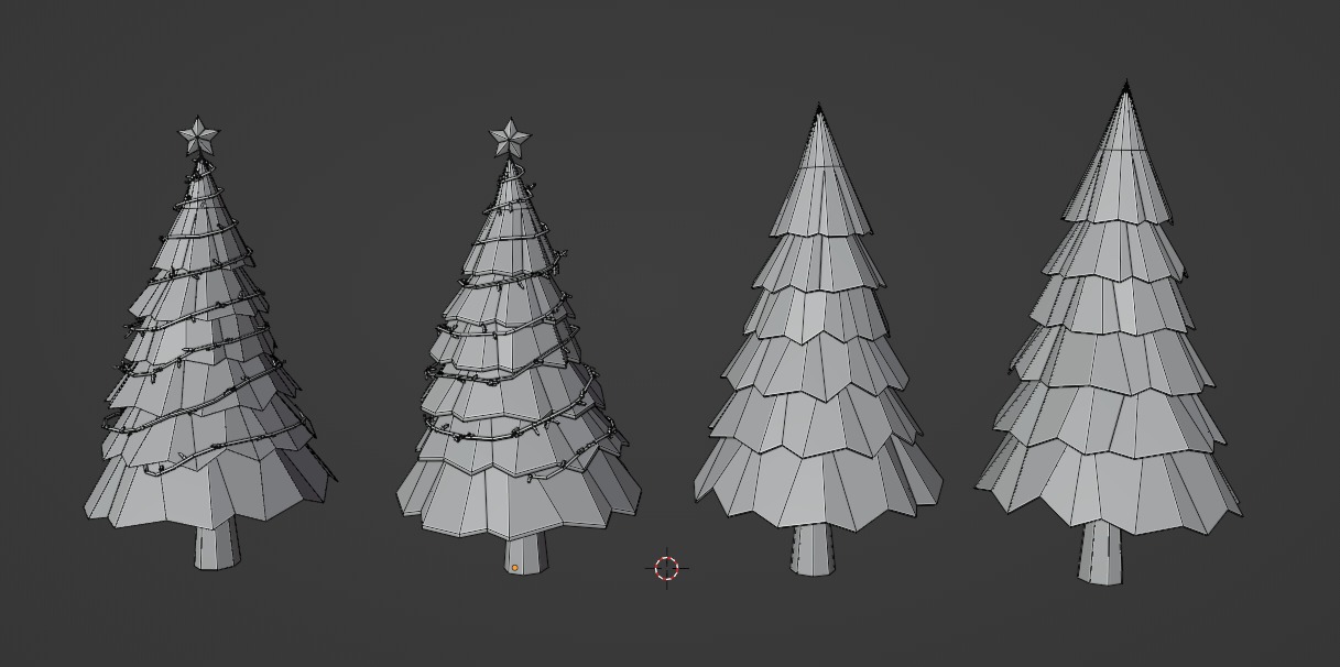 Low Poly Christmas Trees Free low-poly 3D model_8