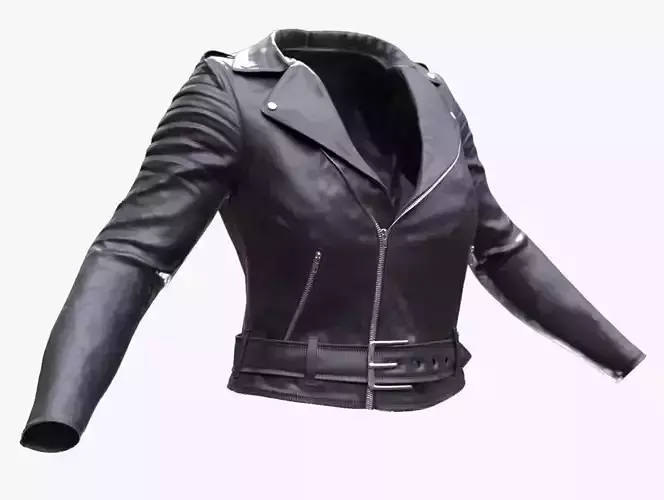 Leather Jacket 30 - All MH Bodies UE5 Skeletons - Rigged Low-poly 3D model