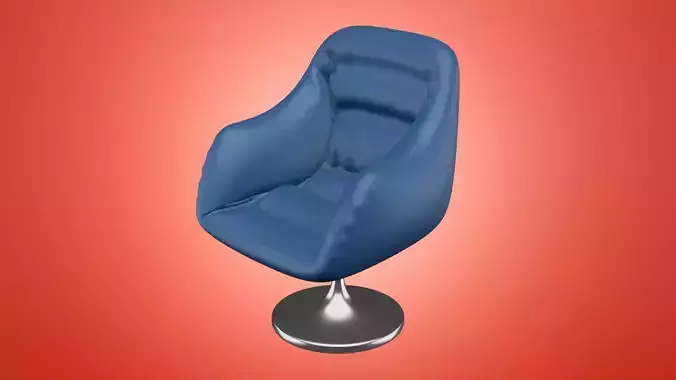 Leather Armchair and Metalic Twisted Base Style