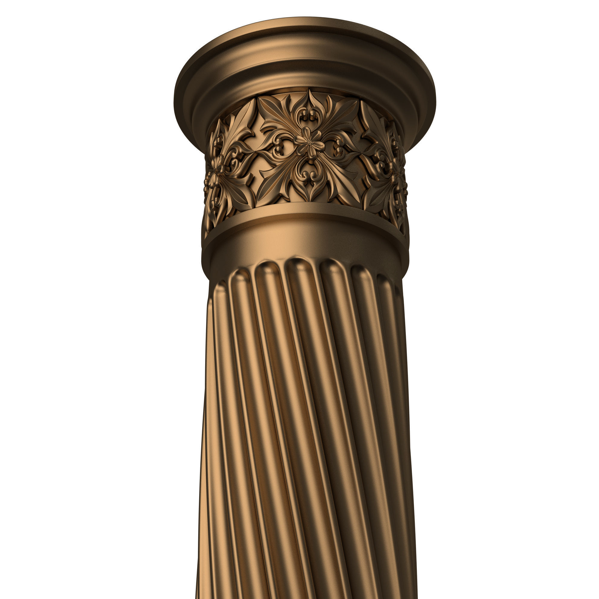 Column Capital 1404 Low-poly 3D model_5