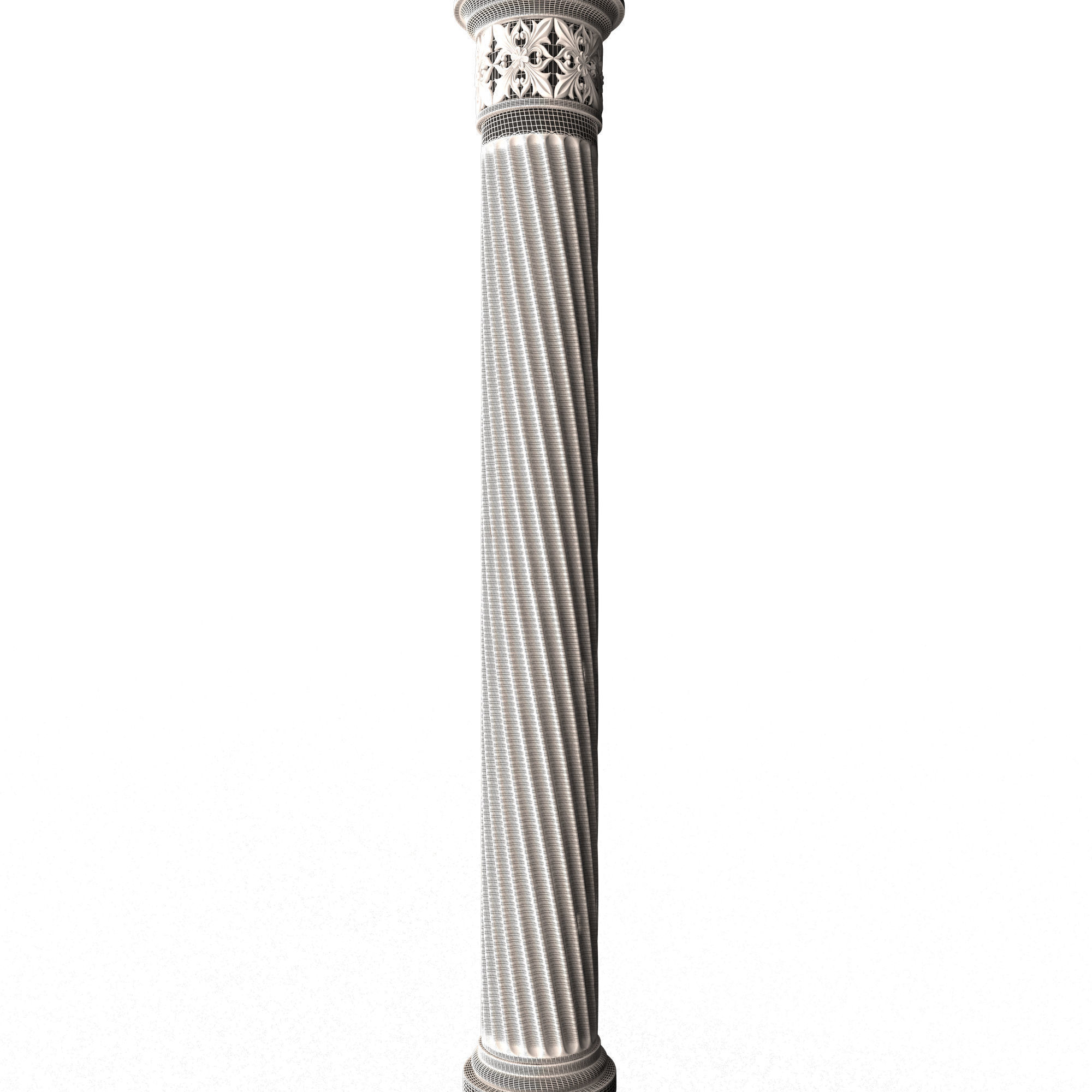Column Capital 1404 Low-poly 3D model_12