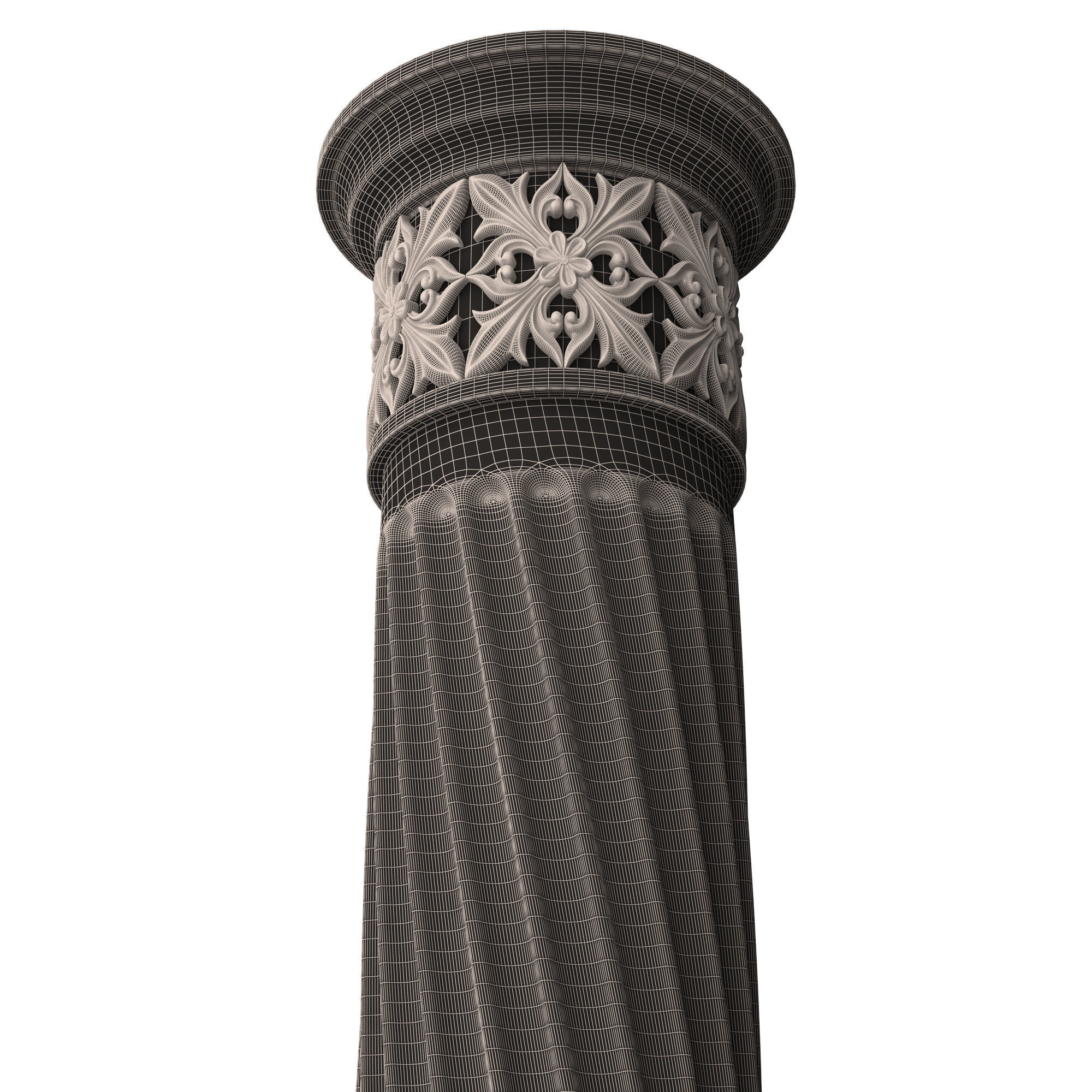 Column Capital 1404 Low-poly 3D model_14