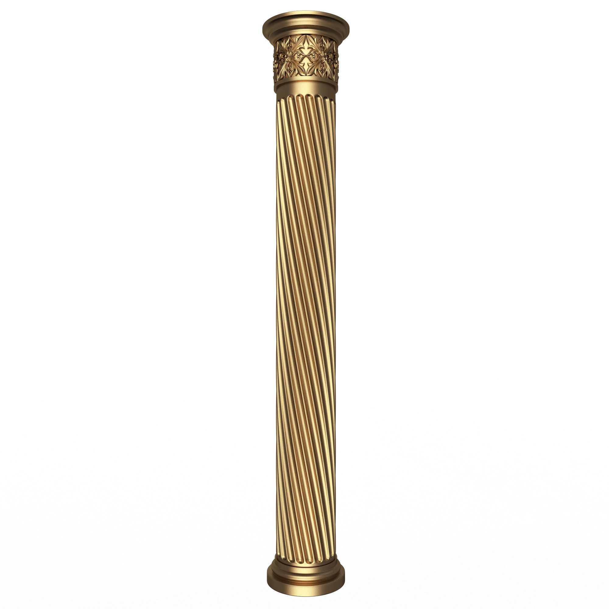 Column Capital 1404 Low-poly 3D model_1