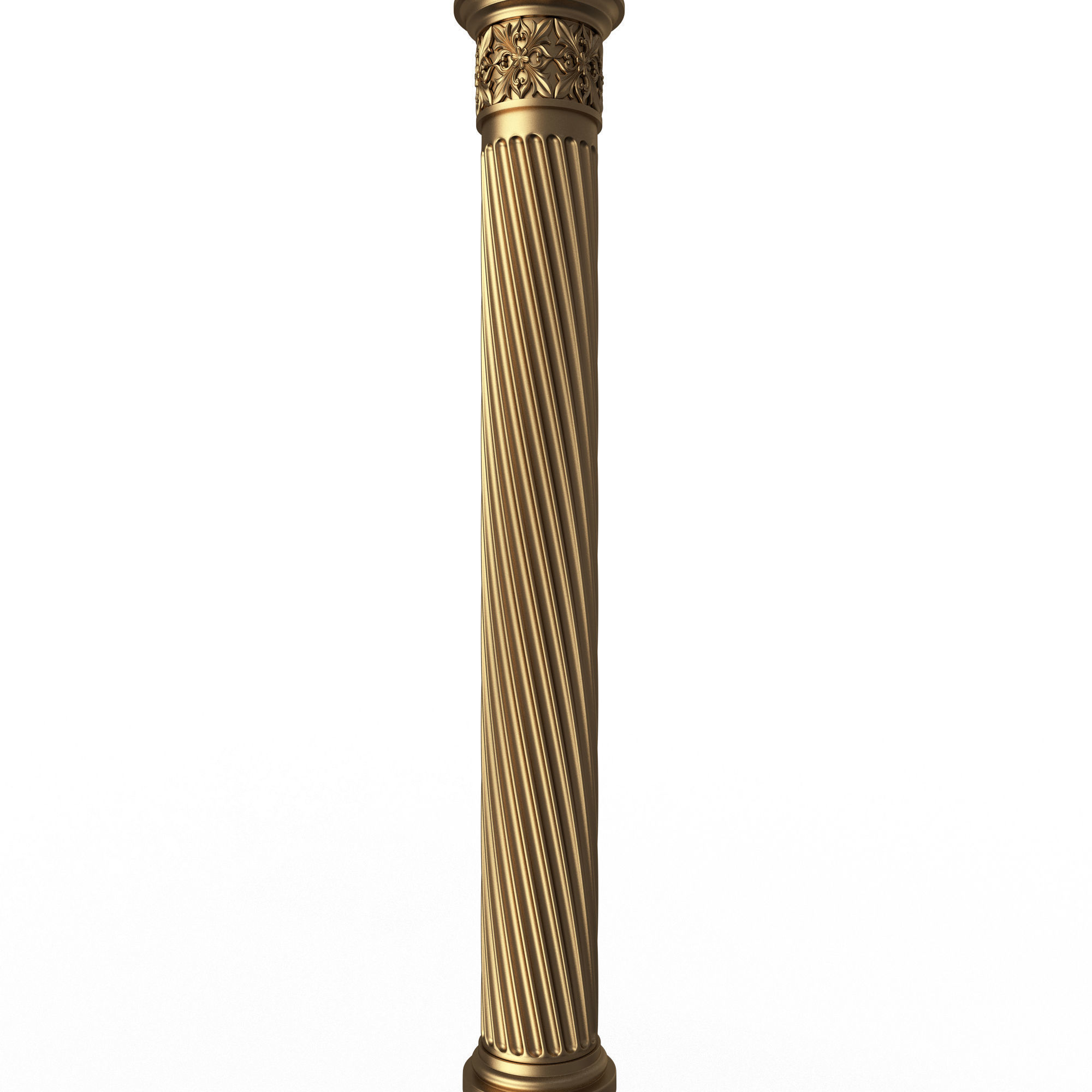 Column Capital 1404 Low-poly 3D model_3