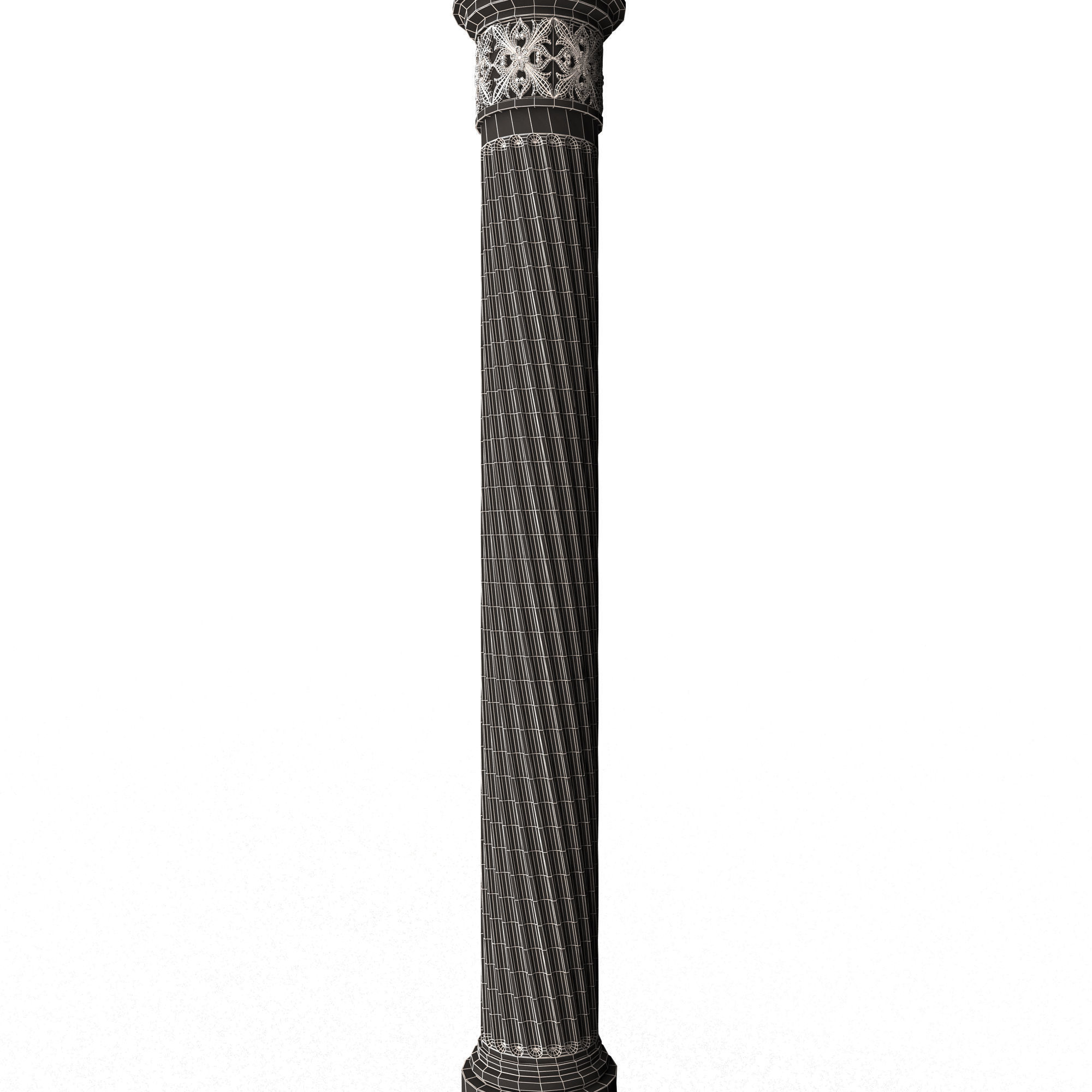 Column Capital 1404 Low-poly 3D model_18