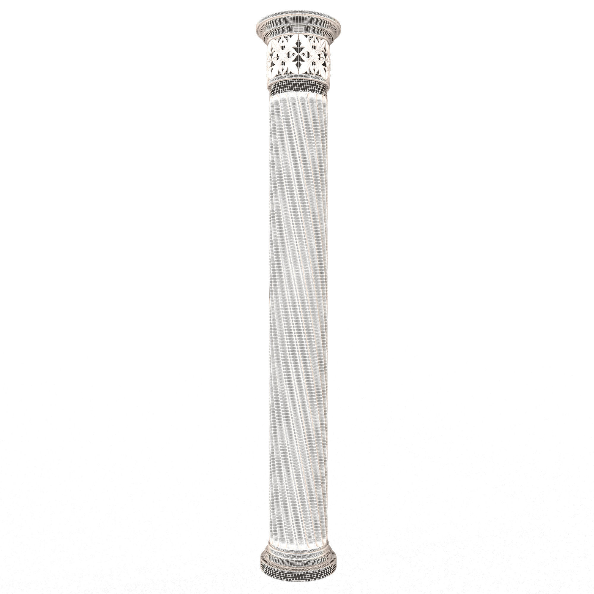 Column Capital 1404 Low-poly 3D model_7