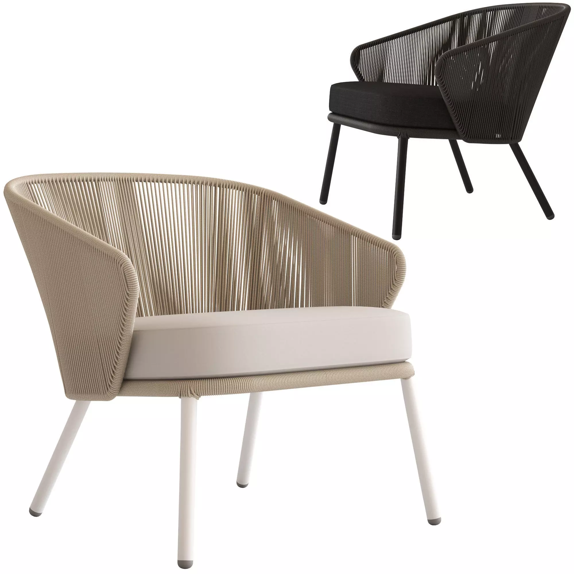 Coco Republic Paros Outdoor Lounge Chair 3D model_0