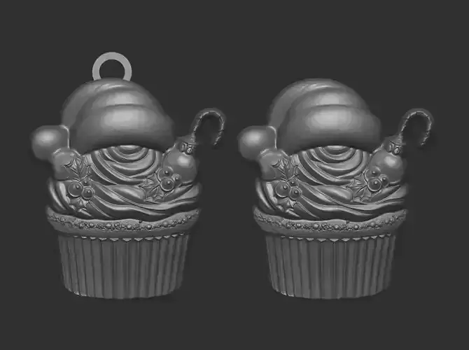 christmas decor sanda hat cup cake 