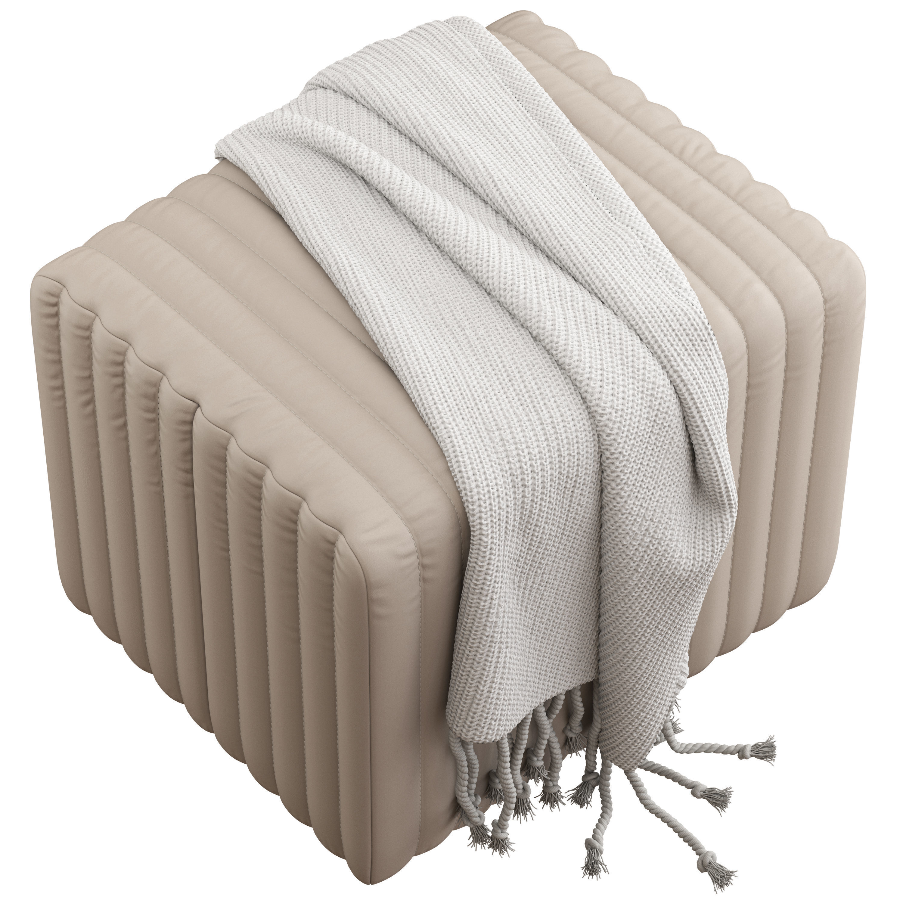Coco Republic Rosetta Ottoman 3D model_2