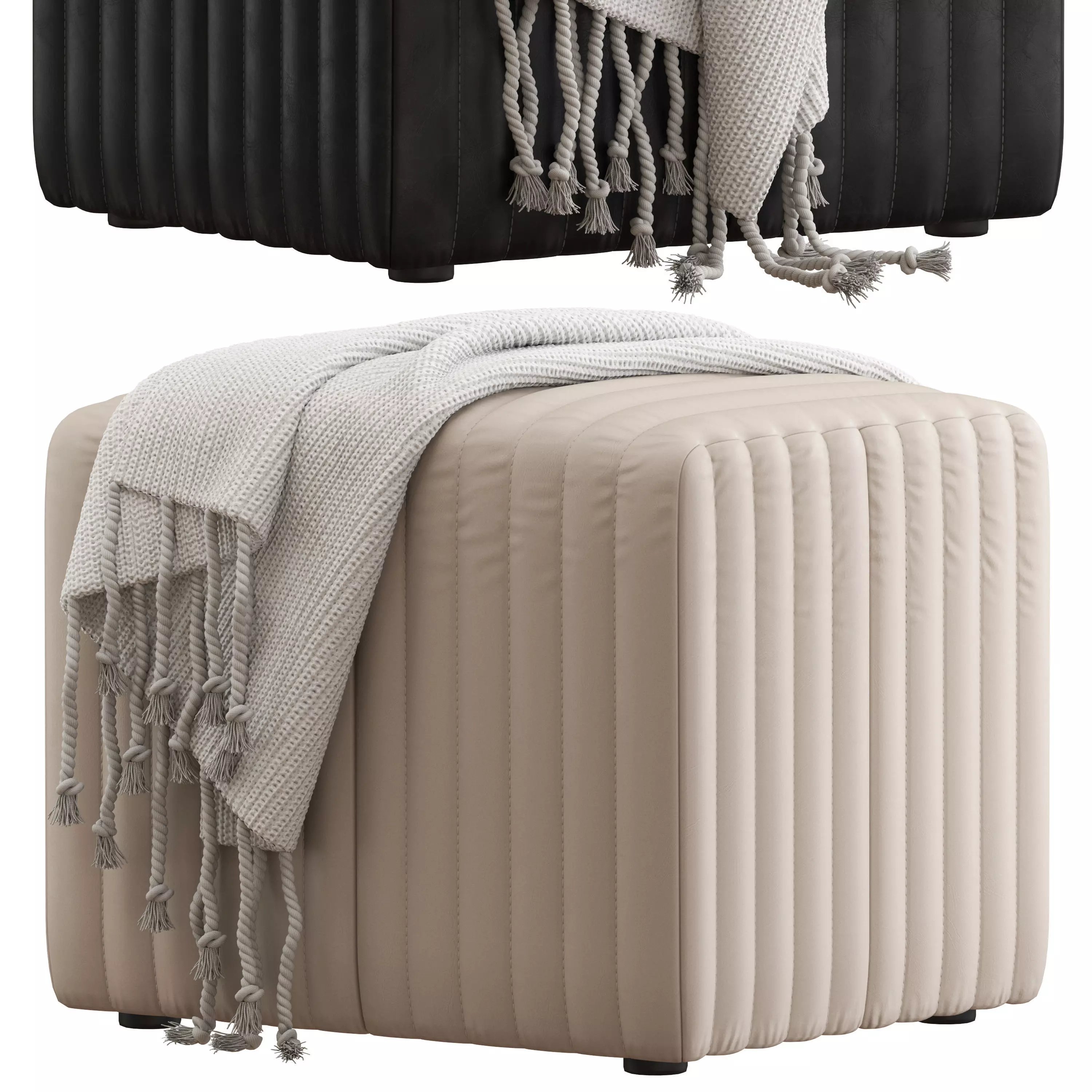Coco Republic Rosetta Ottoman 3D model_0