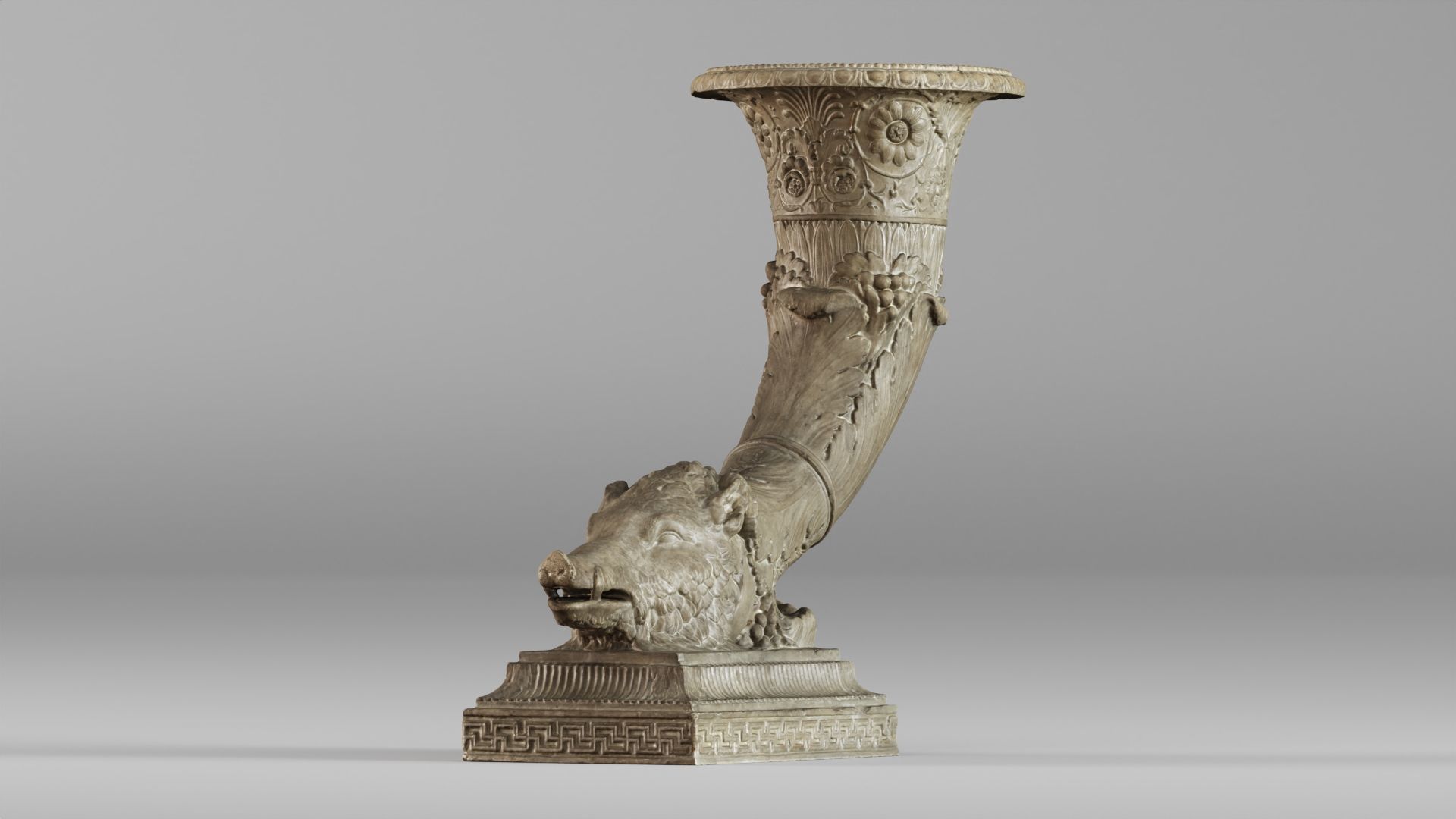 001572 18th-century vase Horn of Plenty Cornucopia 3D model_5