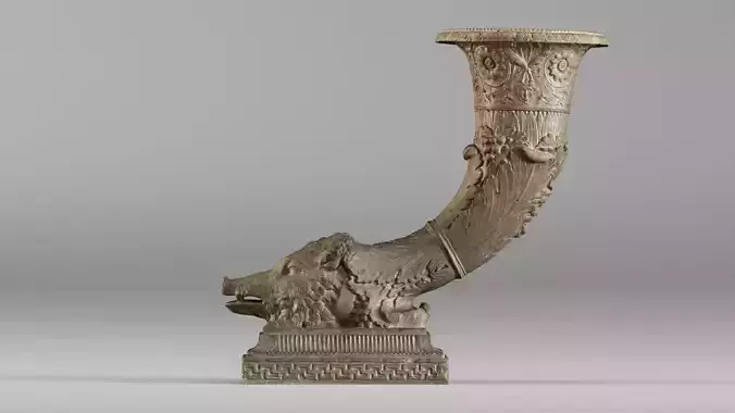 001572 18th-century vase Horn of Plenty Cornucopia 3D model