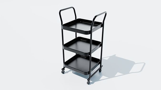 Office Cart Free low-poly 3D model