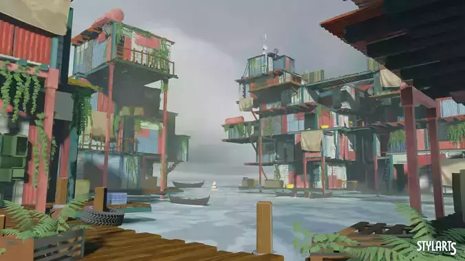 Stylized Floating Slums
