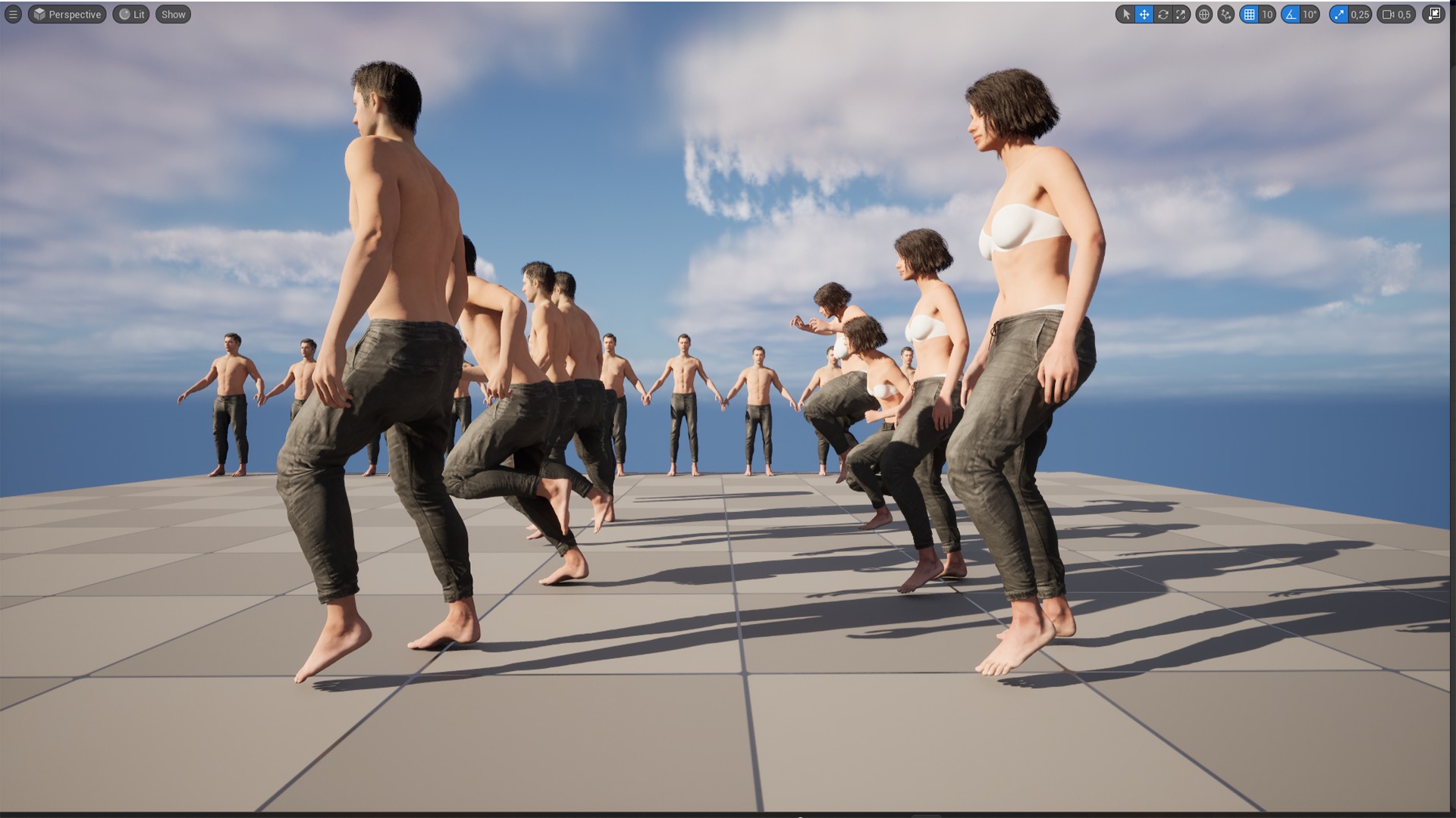 Jeans 26 - All MH Bodies - UE5 Skeletons - Rigged Low-poly 3D model_17