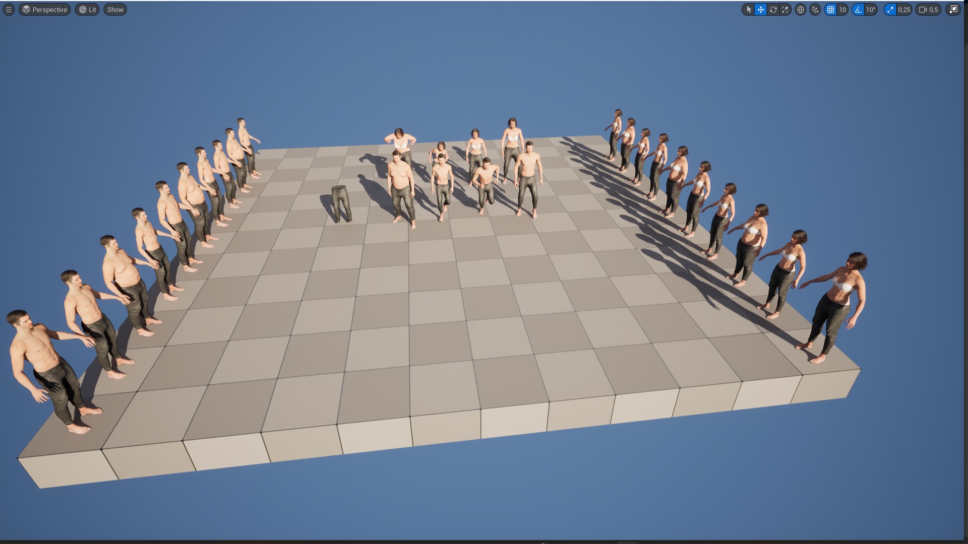 Jeans 26 - All MH Bodies - UE5 Skeletons - Rigged Low-poly 3D model_13