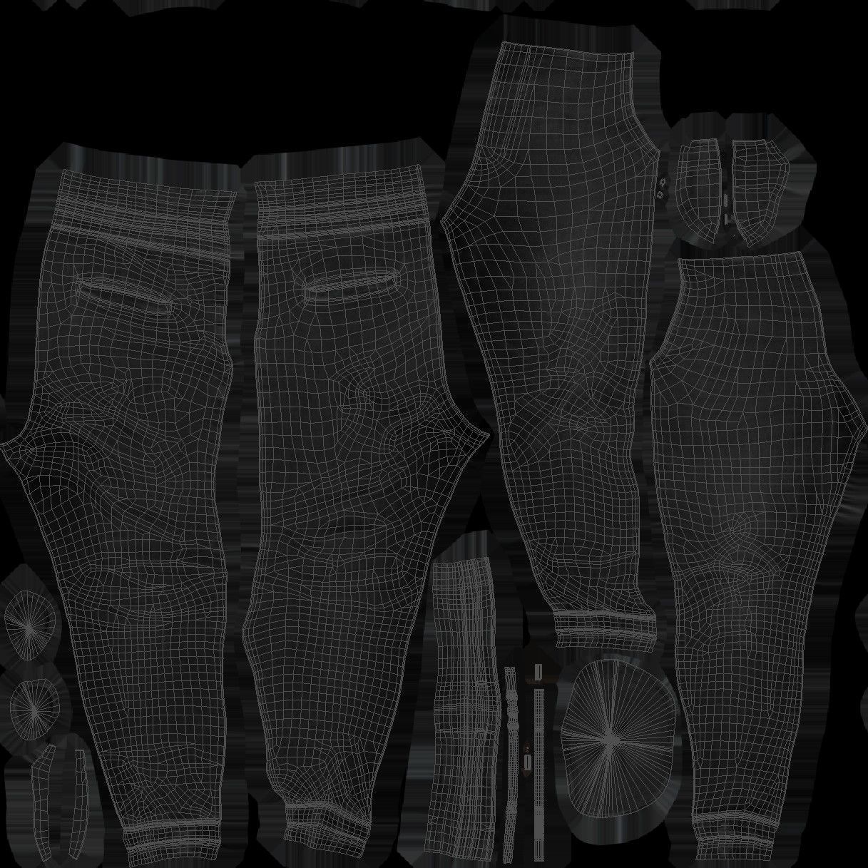 Jeans 26 - All MH Bodies - UE5 Skeletons - Rigged Low-poly 3D model_12
