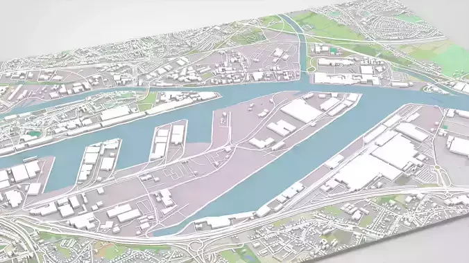 The Port of Ghent Belgium 3D model