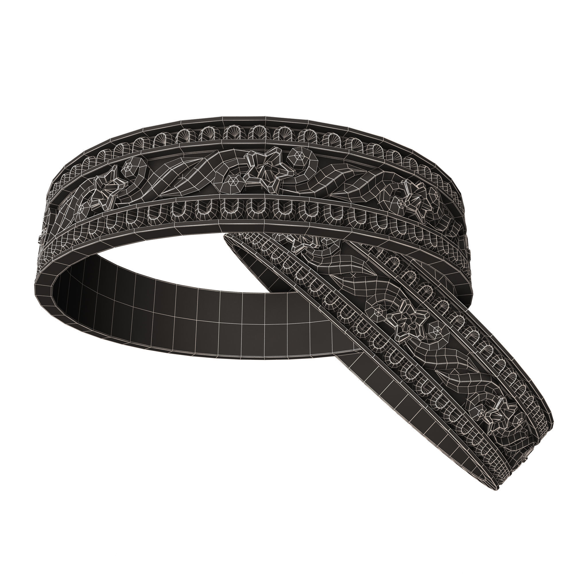 Jewellery Ring 018 Low-poly 3D model_11