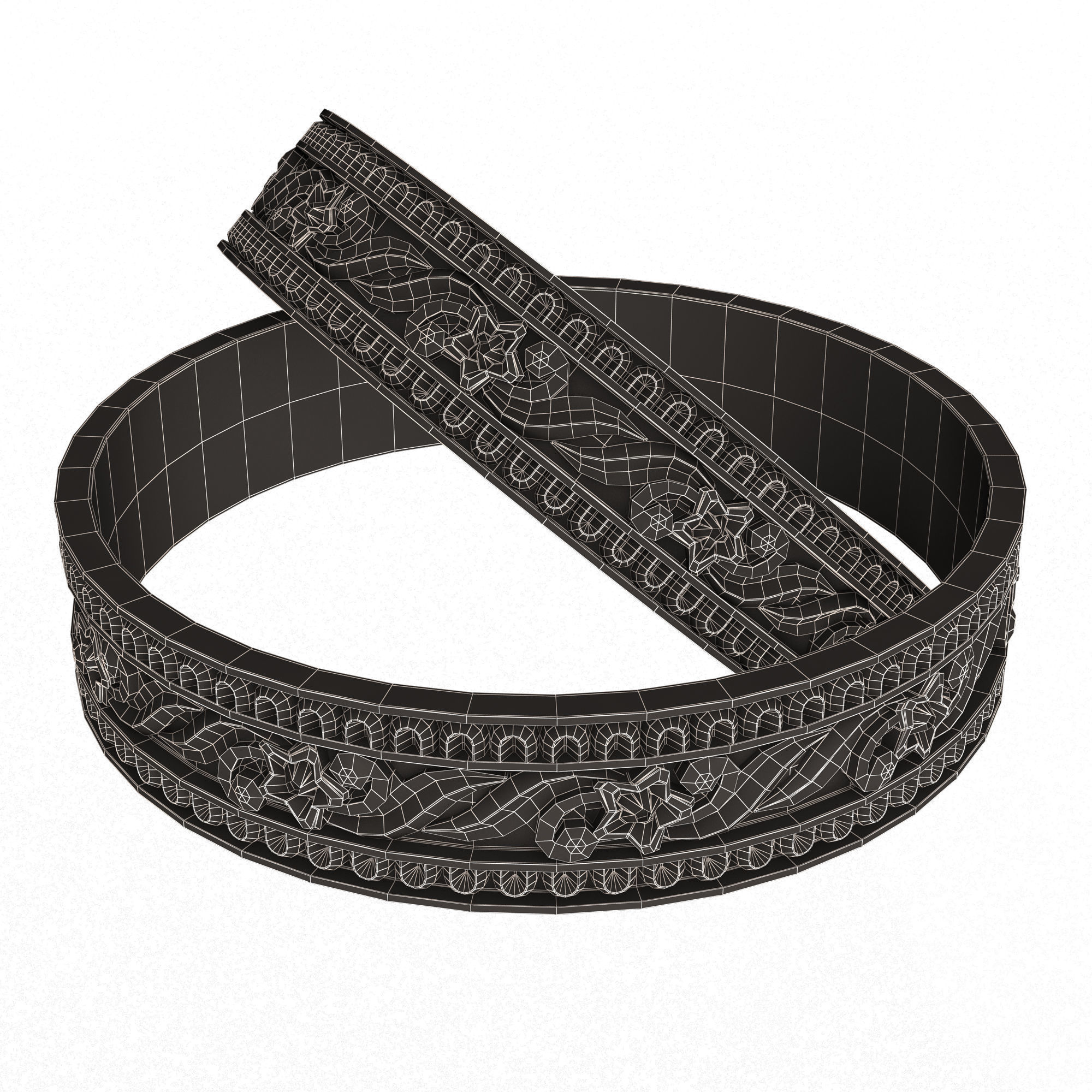 Jewellery Ring 018 Low-poly 3D model_10